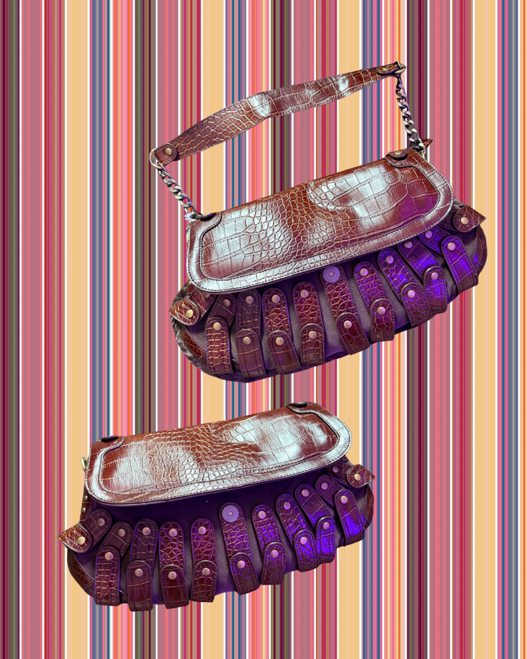 Leather Button Purse